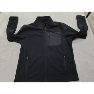 Free Country Jacket Mens XL Dark Navy Fleece Full Zip Chest Pocket Warm Outdoor